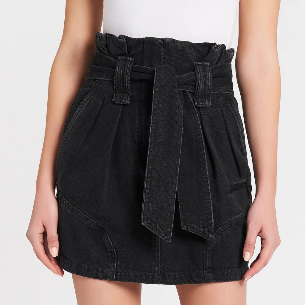 IRO Hovy Paperbag Denim Skirt, Size 36 FR, 2/4 US